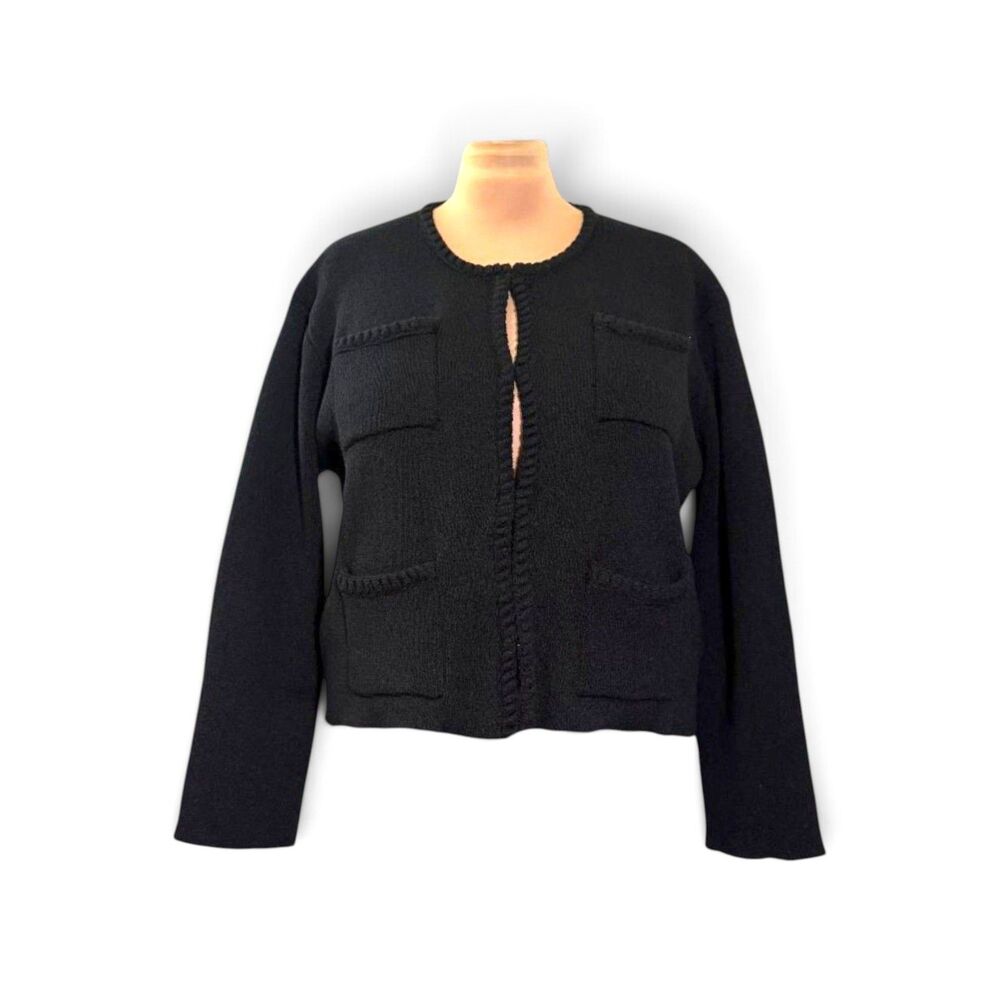 BaeVely Polagram Chic Black Boutique Sweater Jacket, NEW with Tags! Size 3XL